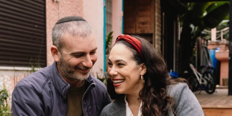 Yael and Ami laughing together