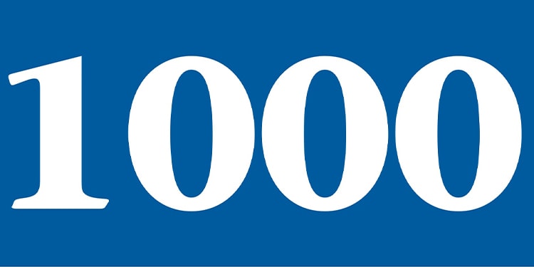 Image of number 1000