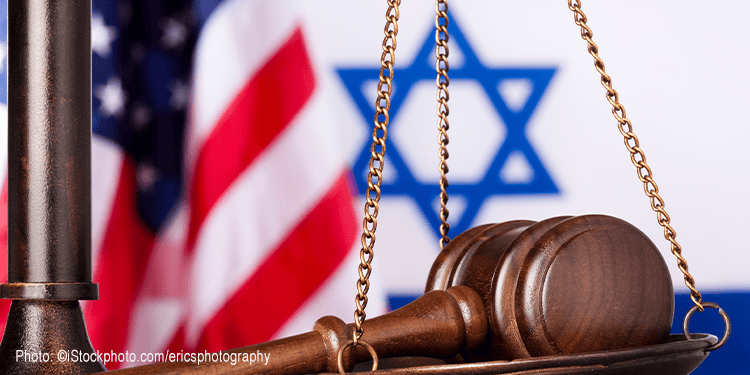 Israeli and US flag