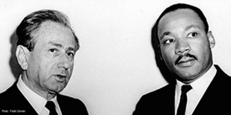 Rabbi Joachim Prinz and Rev. Martin Luther King, Jr. at the Temple B'nai Abraham
