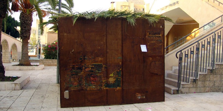 Large wooden box in the street
