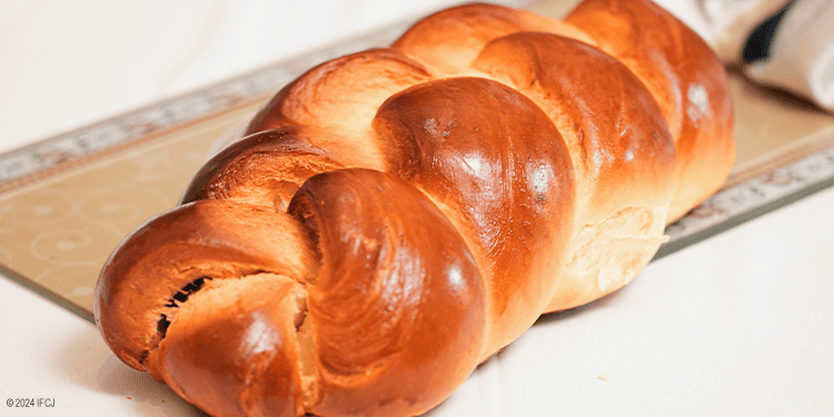 Challah on a table