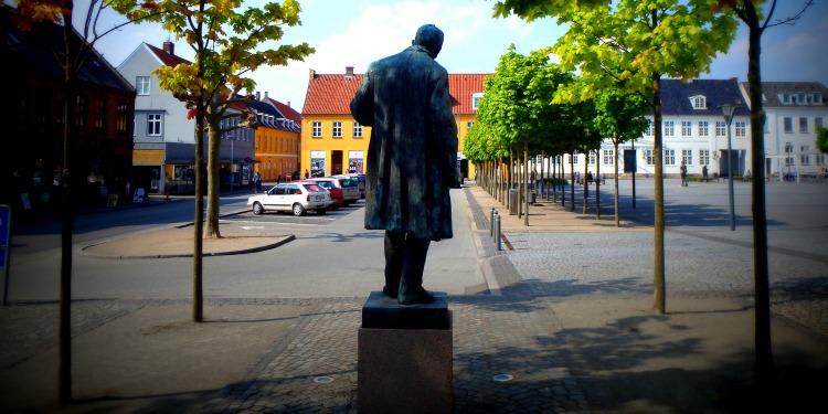 Statue of Kaj Munk, a Christian pastor from Denmark.