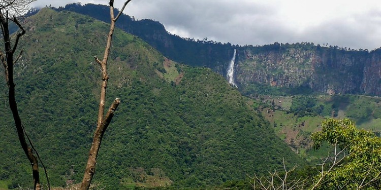 Waterfall in Uasin Gishu region of Africa