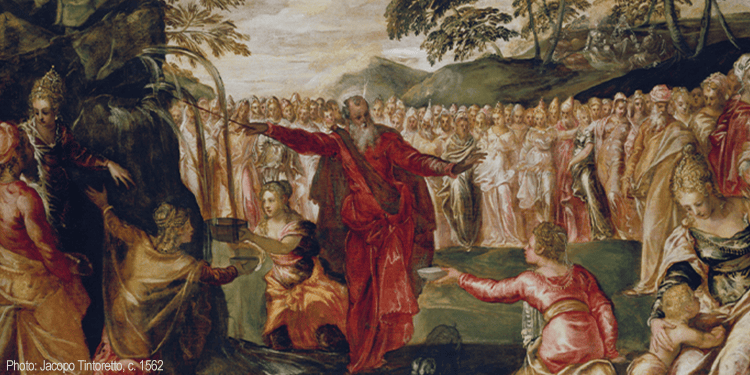 Moses striking the rock - 14829218