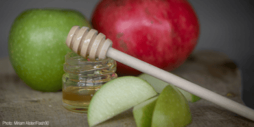 Apples, pomegranate, and honey