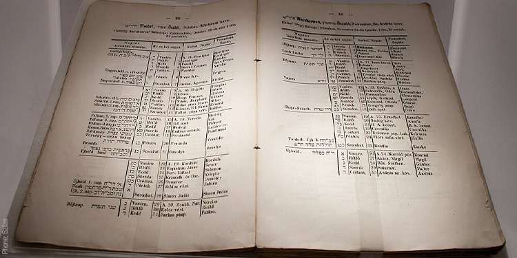 An open book displaying handwritten notes and schedules, representing community support and organization efforts by IFCJ to assist those in need.