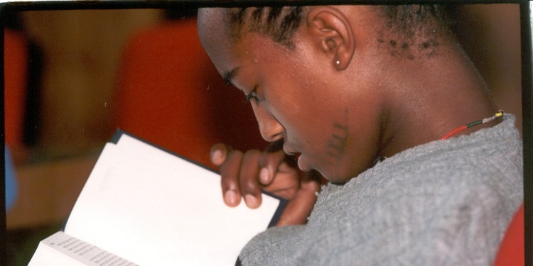 Ethiopian student reading the Torah.