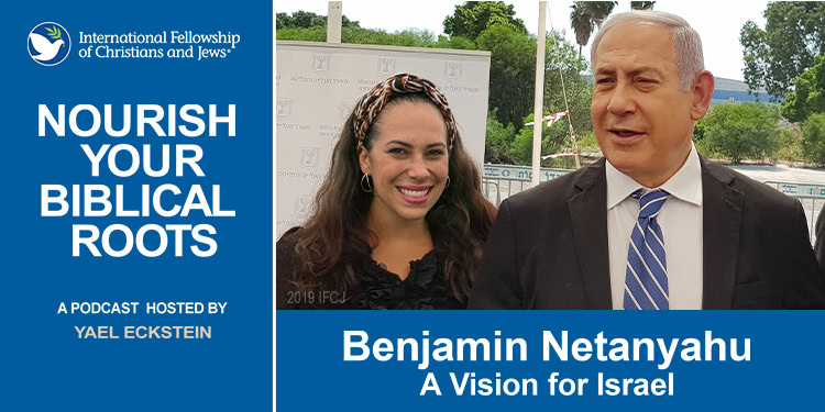 Israel Prime Minister Benjamin Netanyahu and Yael Eckstein