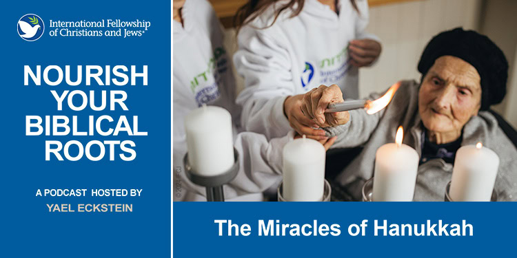 The Miracles of Hanukkah podcast graphic