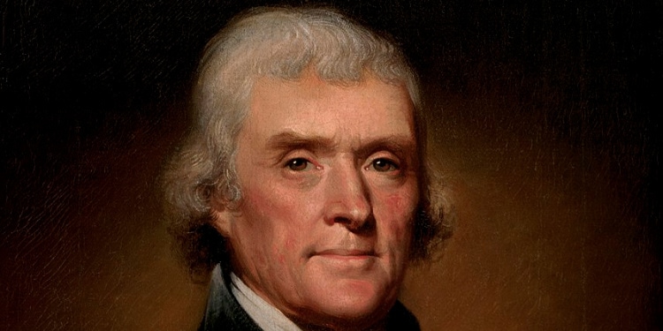 Official presidential portait of Thomas Jefferson, 1800