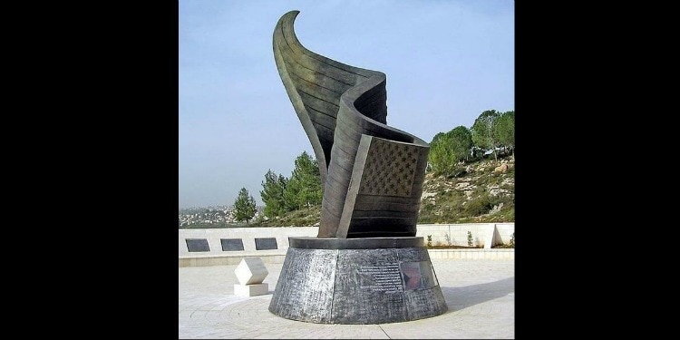 A 9/11 memorial at the top of a mountain.