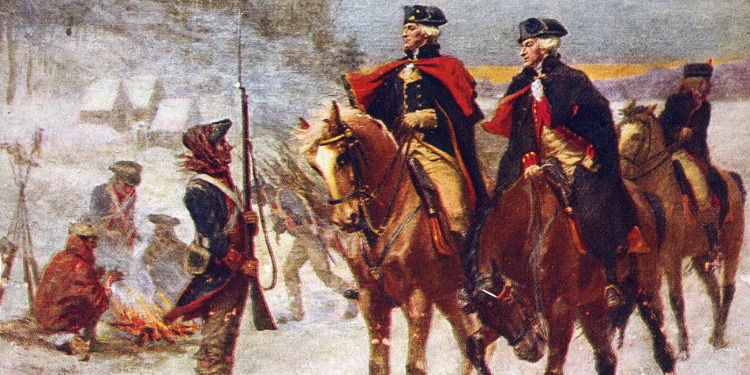 Washington and Lafayette at Valley Forge