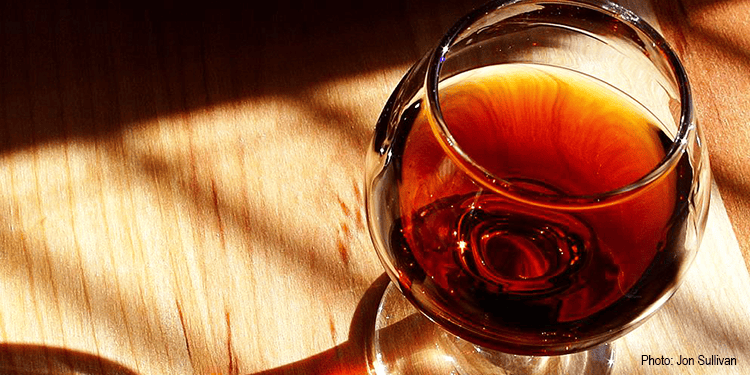 A glass of wine