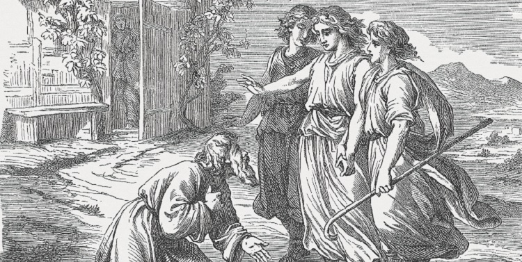 Abraham greets three strangers