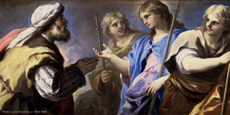 Abraham adorando a los tres ángeles