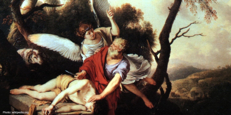 Abraham sacrificing Isaac illustration