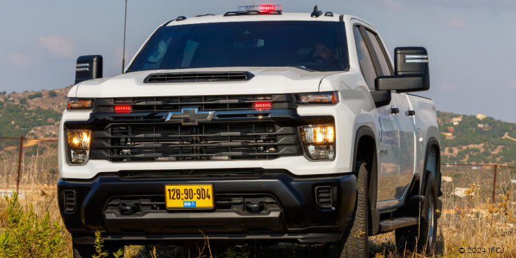 Armored security vehicle delivered to local security team of Hurfeish, Israel