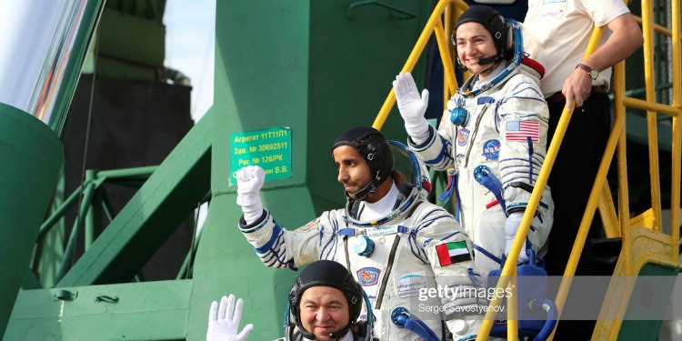 Jessica Meir and astronauts prepare for launch, September 2019