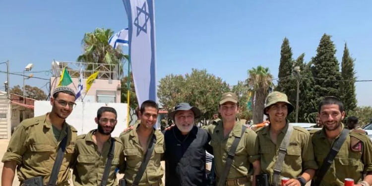 Atour Eyvazian with IDF soldiers