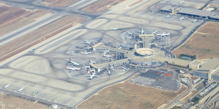 Aerial view of Ben Gurion Airport.