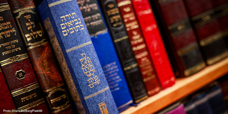 Bibles on a shelf