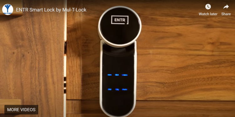 Screen capture of ENTR Smart lock promo