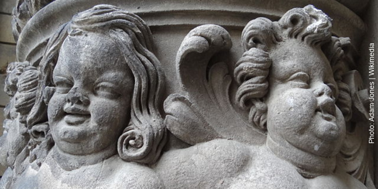 Cherubim angels on pillar in Germany