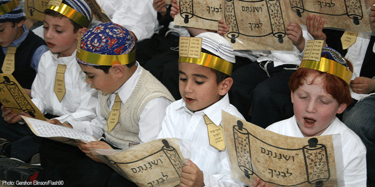 Children studying the Torah