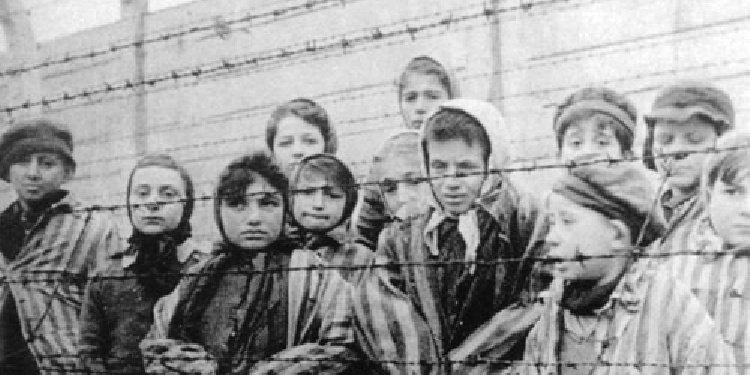 Children liberated from Auschwitz, illustrating survey revealing lack of Millennials knowledge of Holocaust