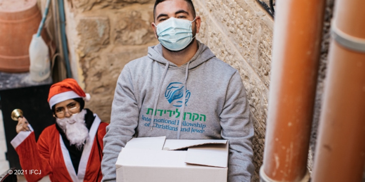 Christmas food box deliveries in Jerusalem