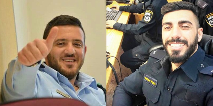 Collage of two Israeli police that were killed in a Temple Mount terror attack.