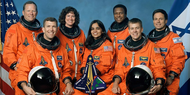 Crew of Spae Shuttle Columbia (Ilan Ramon on far right)