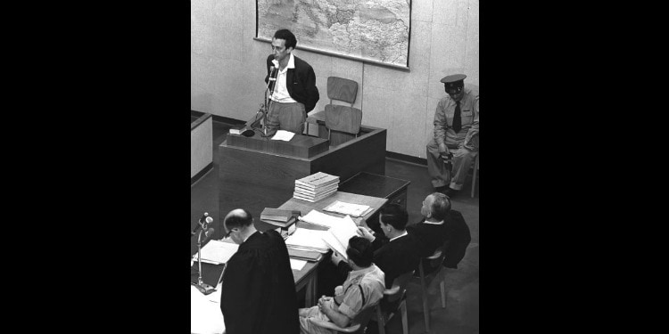 Abba Kovner at Eichmann trial