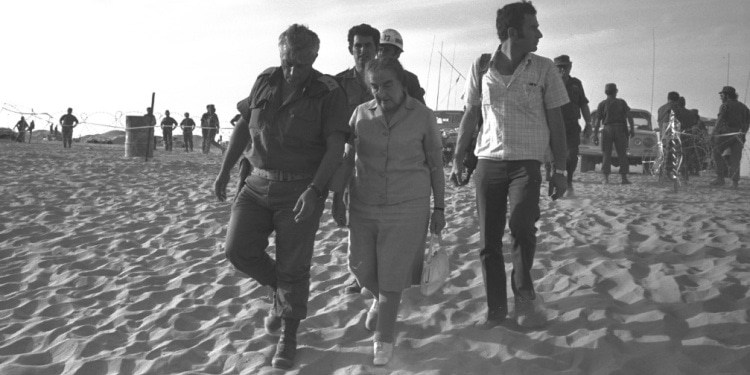 Golda Meir during the Yom Kippur War, 1973