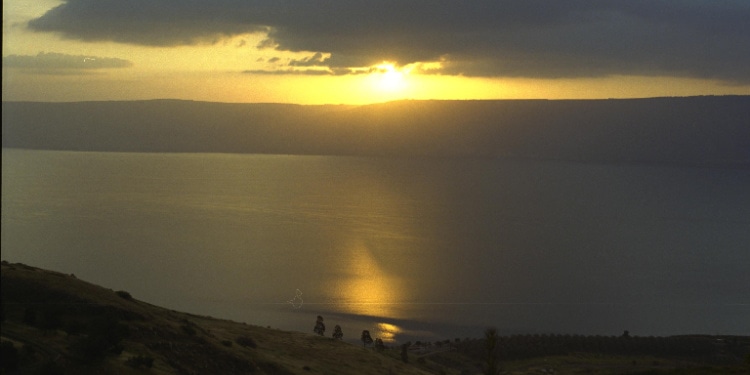Morning sunrise over Sea of Galilee