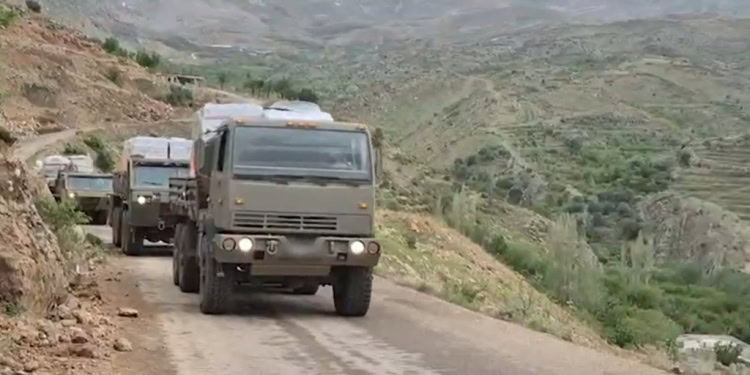 Truck delivering IFCJ aid to Druze and Christians in Syria, 2025