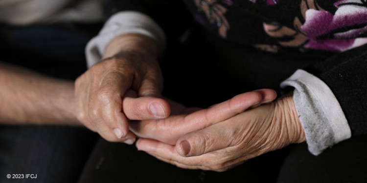 Elderly woman, STORY, hands, together, poverty