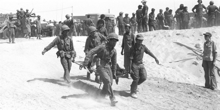 IDF casualty evacuated during Yom Kippur War, 1973