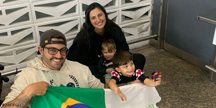 Family at the Sao Paulo Guarulhos Int'l Airport