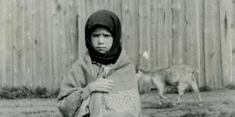 Young girl starving in Kharkov, Ukraine