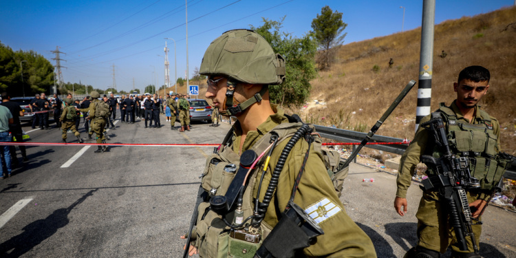 IDF at scene of terror ramming attack, Modiin, Israel, August 31, 2023.