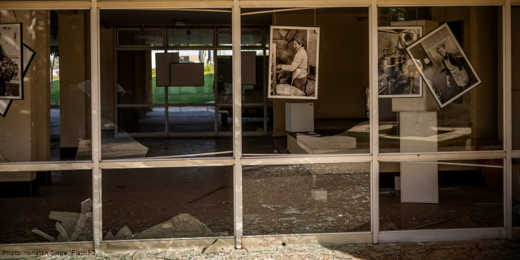 The destruction caused by Hamas terrorists in Kibbutz Nahal Oz, near the Israeli-Gaza border, in southern Israel, October 20, 2023. Photo: Yonatan Sindel/Flash90