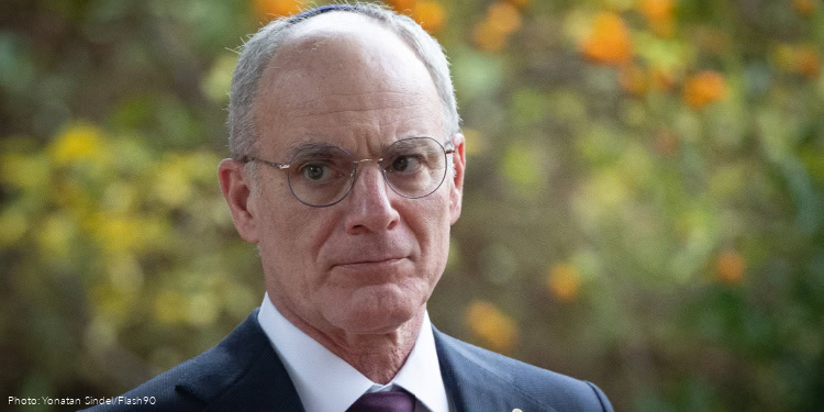 Israel's Ambassador to the US Yechiel Leiter the President residence in Jerusalem, February 16, 2025