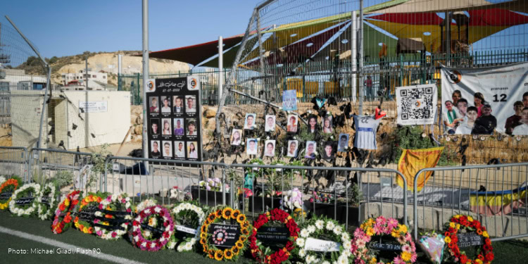 A ceremony held in memory of where 12 young Druze residents from Majdal Shams, Northern Israel, were killed a year ago in a Hezbollah missile attack, July 27, 2025