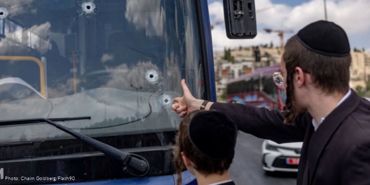 Police and rescue personnel at the scene of a terror attack at Ramot junction, near the entrance to Jerusalem, September 8, 2025.