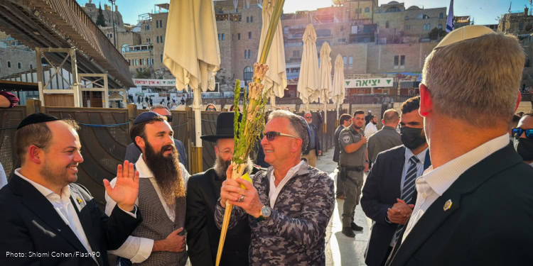 United States Special Envoy to the Middle East Steve Witkoff and Jared Kushner visit the Western Wall in Jerusalem’s Old City, October 10, 2025.