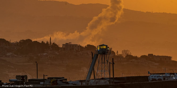Smoke rises from Israeli airstrikes in southern Lebanon, as seen from the Israeli side of the border, December 4, 2025.