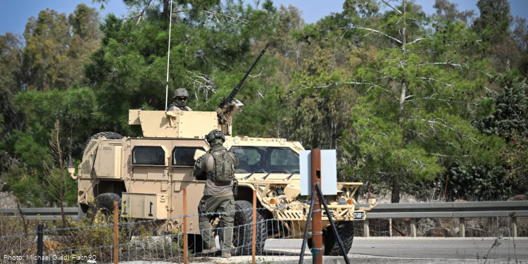 IDF reserve soldiers take part in a surprise military drill in northern Israel along the border with Lebanon and Syria, a day after Hezbollah's chief of staff, Haytham Ali Tabatabai's assassination, Golan Heights, November 24, 2025.