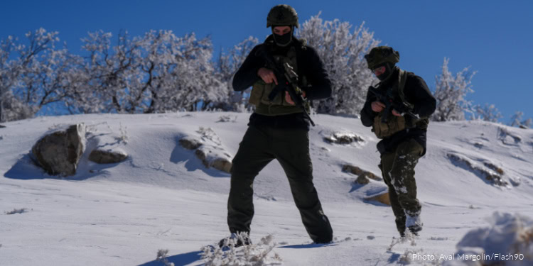 Israeli soldiers seen in Mount Hermon, northern Israel, January 15, 2026